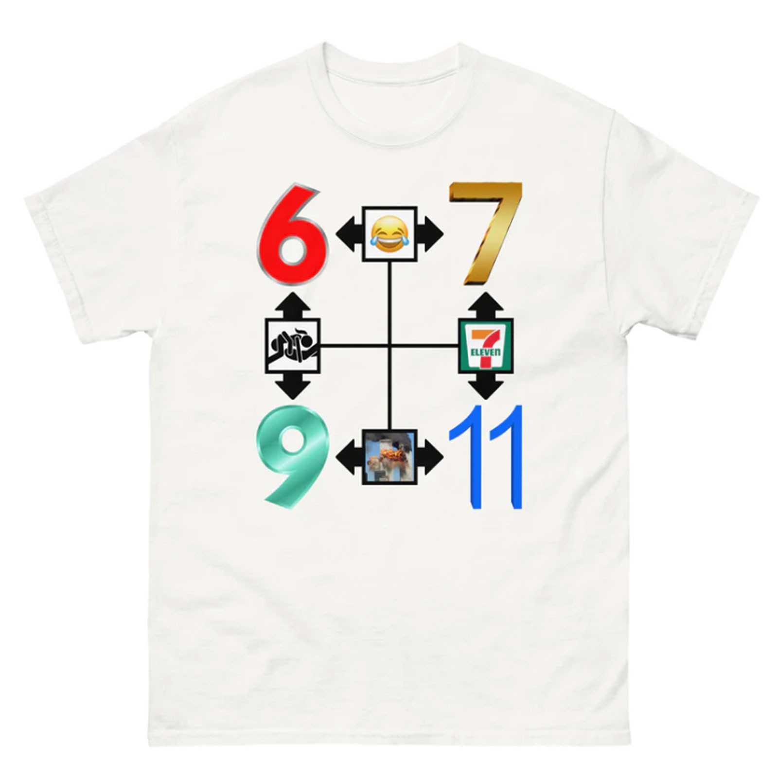 6-7 Shirt, 69 Shirt, 9/11 Shirt, Funny Shirt, 100% cotton short sleeve Shirt