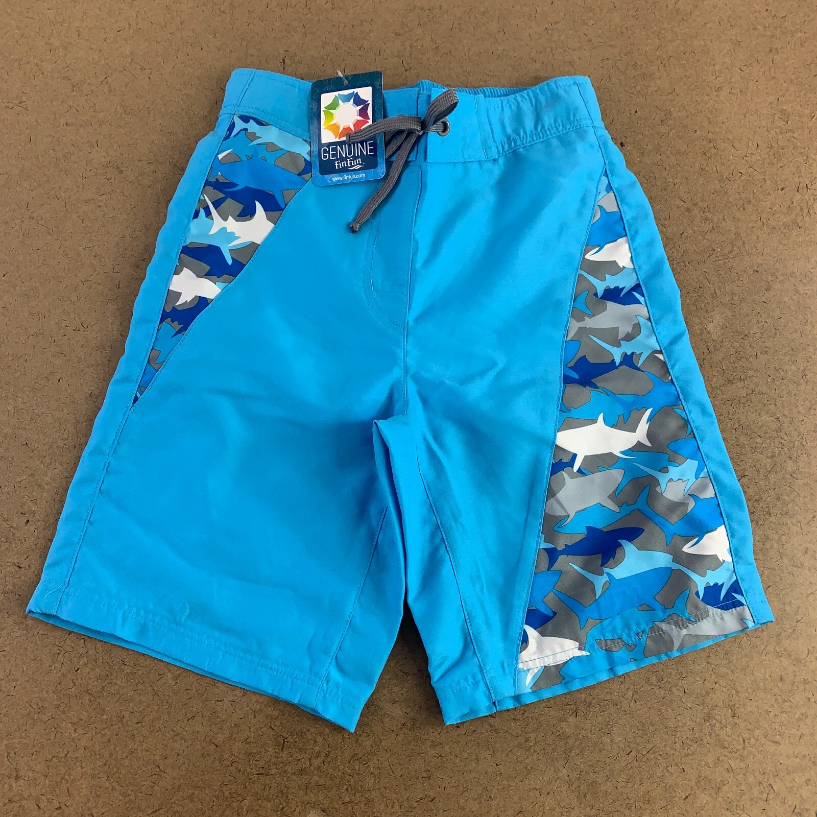 Youth Size Small Blue Fin Fun Swim & Gray Starter Athletic Shorts Set of 2 NWT