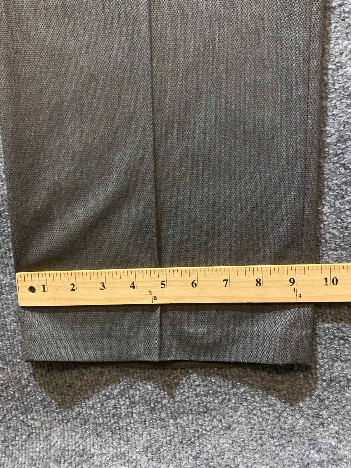 J M Haggar Dress Pants Mens 40×30 Classic Fit Gray Textured Poly Viscose Stretch