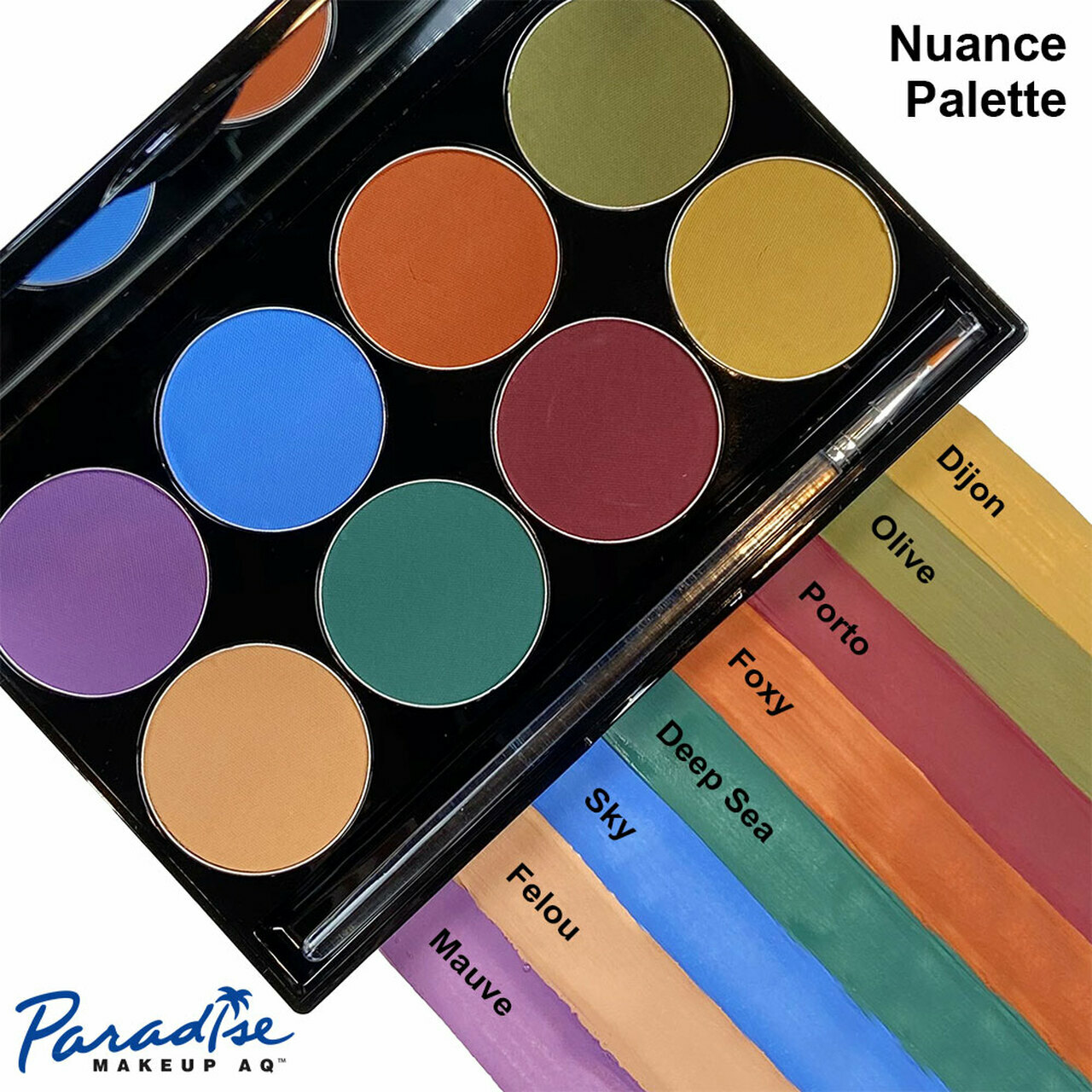 MEHRON PARADISE CAKE WATER BASE AQ 8 COLORS PALETTE FOUNDATION FACE BODY MAKEUP
