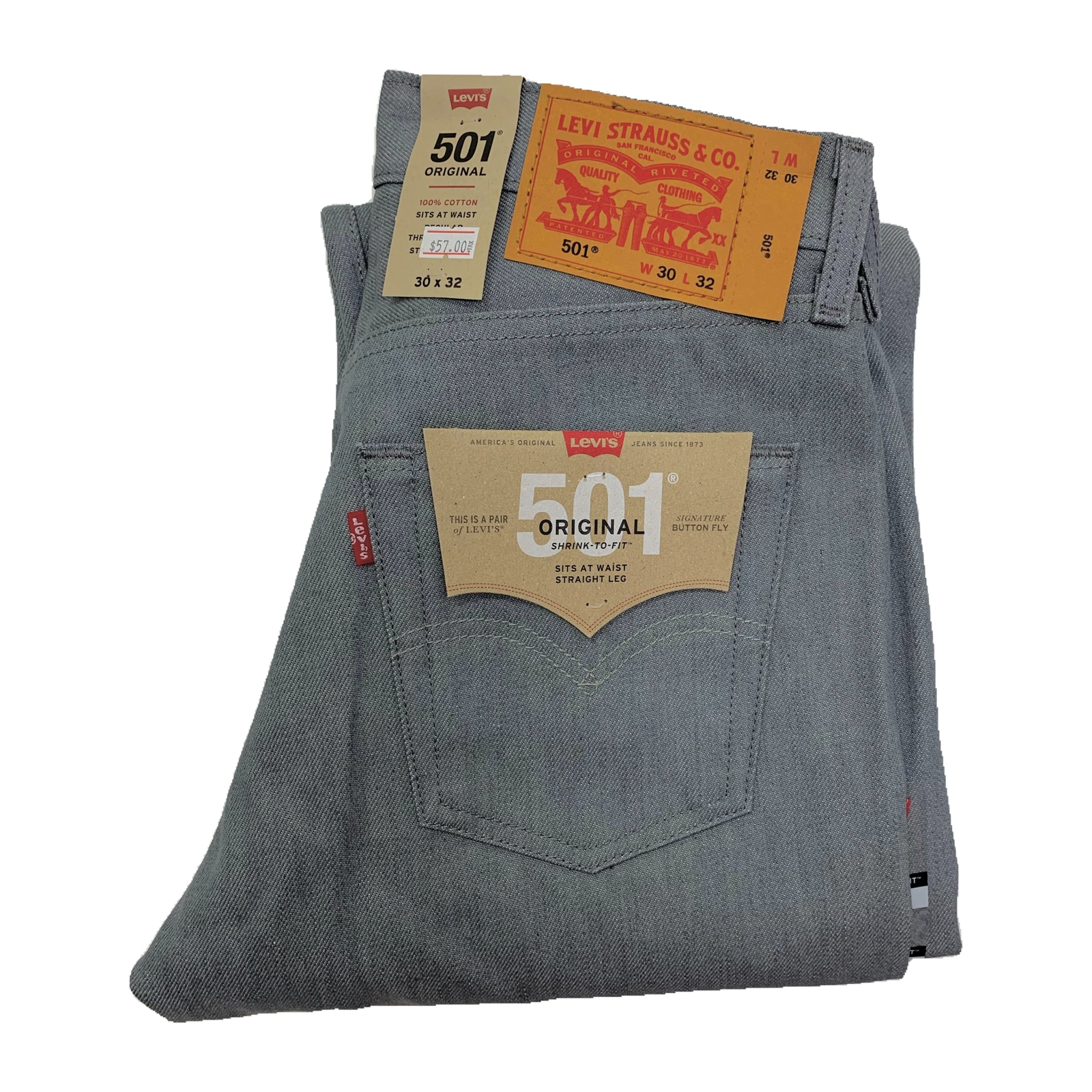 Levi’s 501 Shrink-to-Fit Jeans – Grey