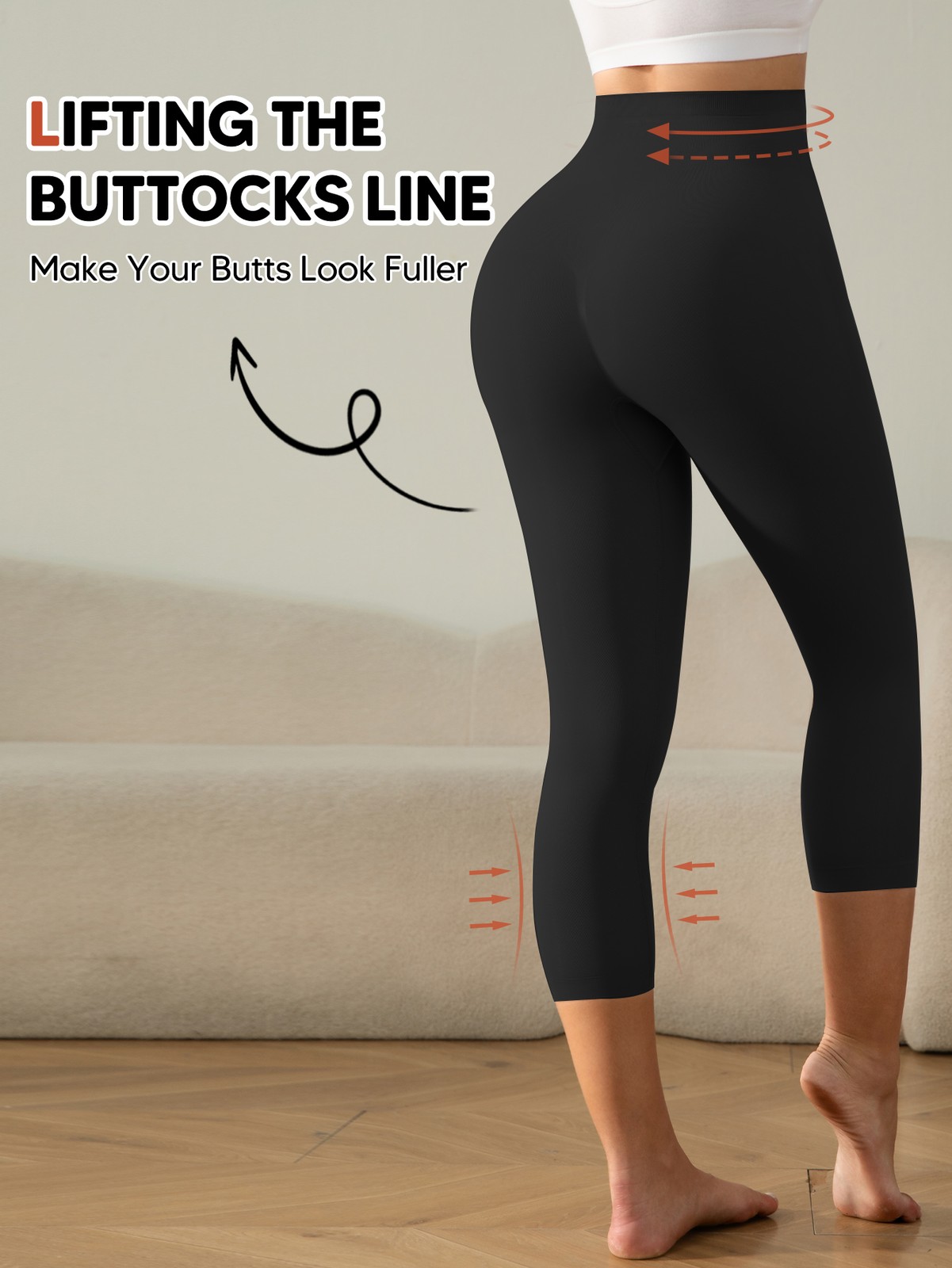 Women Slimming Anti Cellulite Compression Leggings Leg Shaper High Waist Capris