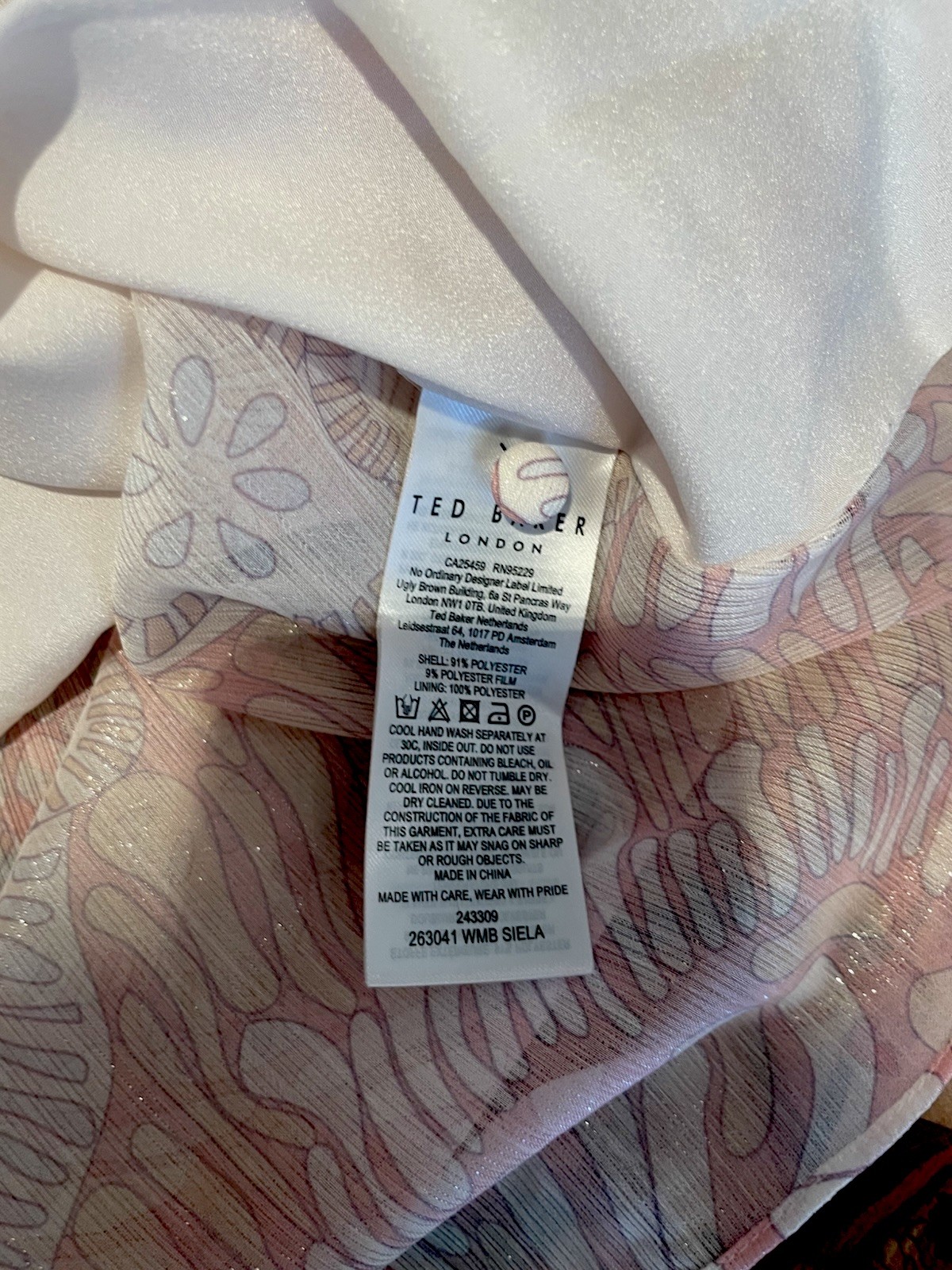 Ted Baker Blouse Large New MSRP &155.00