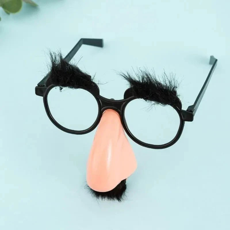 Halloween Novelty Big Nose Glasses with Eyebrows Mustache Funny Party Props