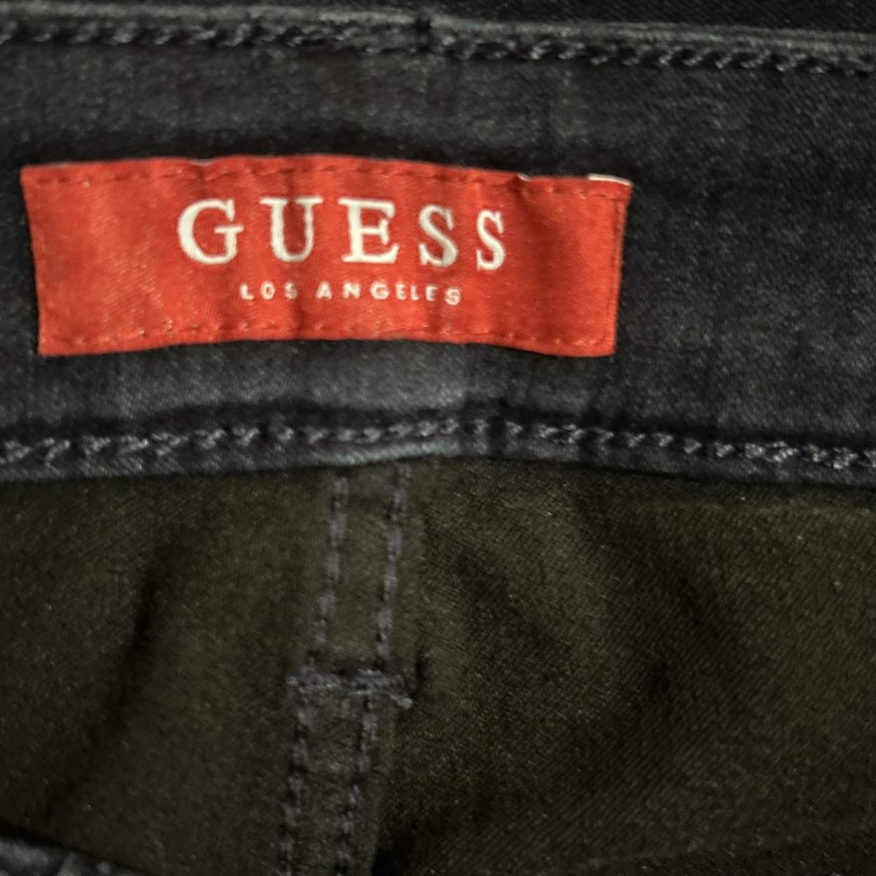 Guess Los Angeles Simmone Super High Waist Skinny Jeans Dark Blue Sz 30 Women’s