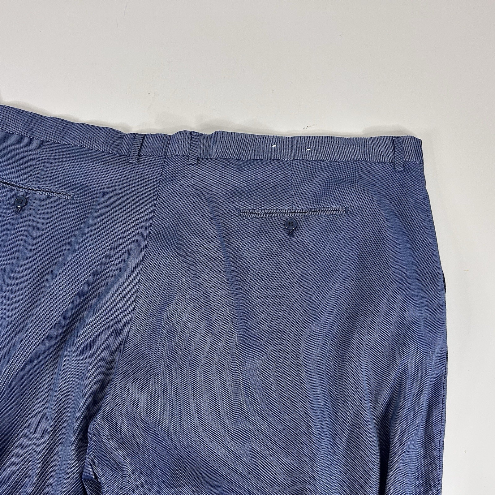 Lineage 56R 3 pc Suit 52×34 Pleated Blue Peal Lapel Two Button Double Vented