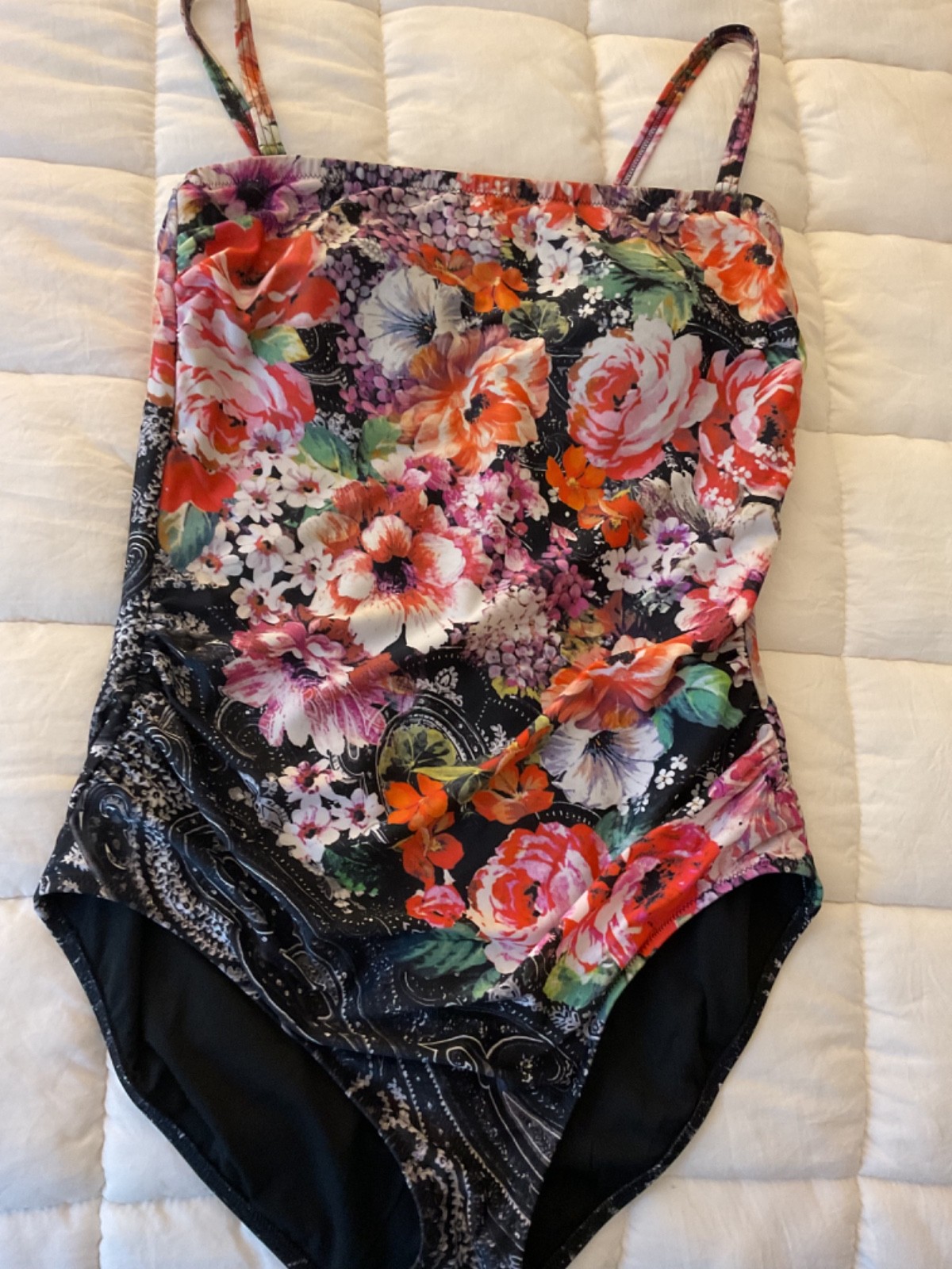 Gottex Bloomsbury Floral Bandeau One-Piece Swimsuit Women’s