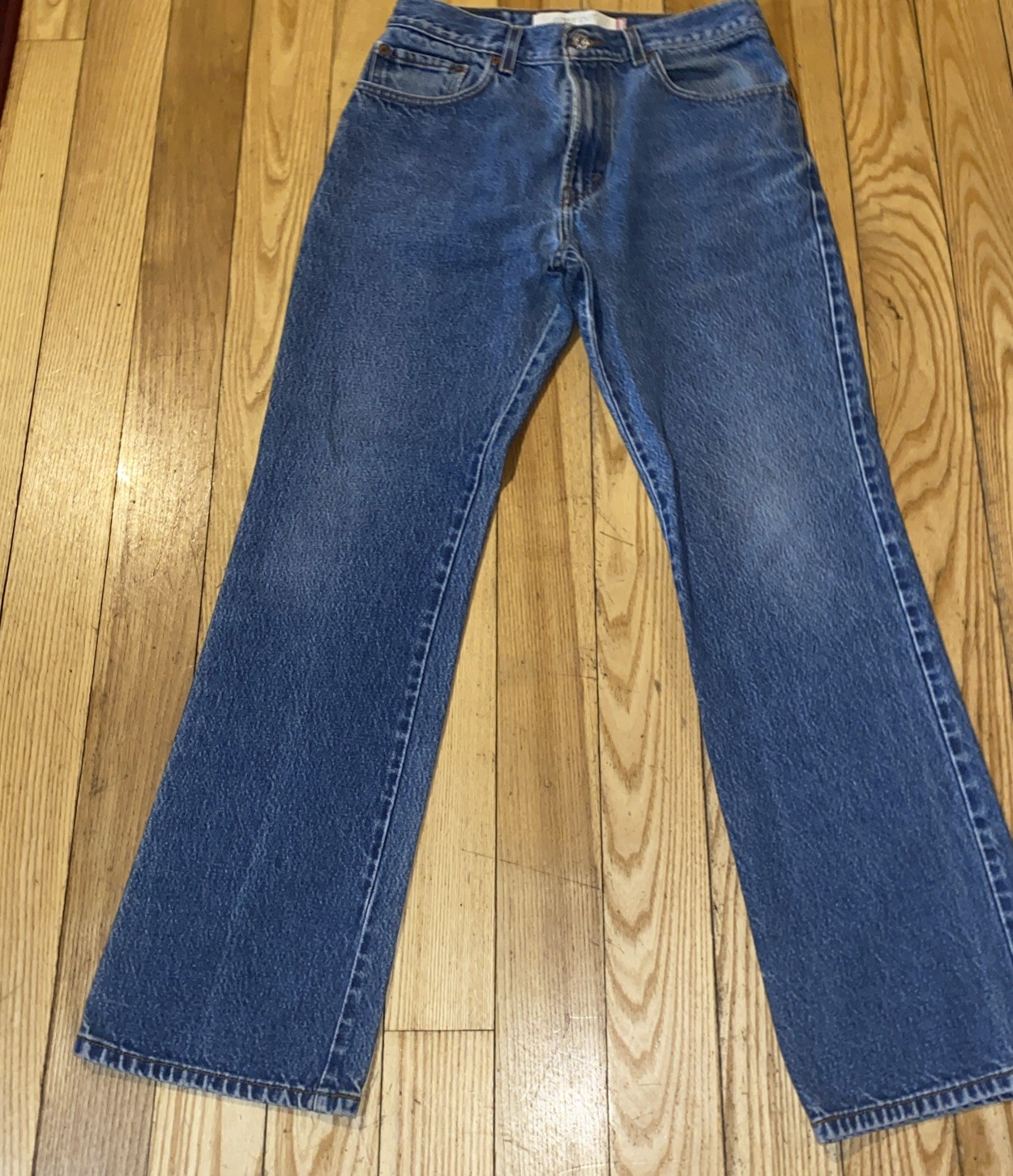 Levis Jeans Mens 31 X 32 517 Bootcut Relaxed Fit Med Light Wash Jeans Distressed