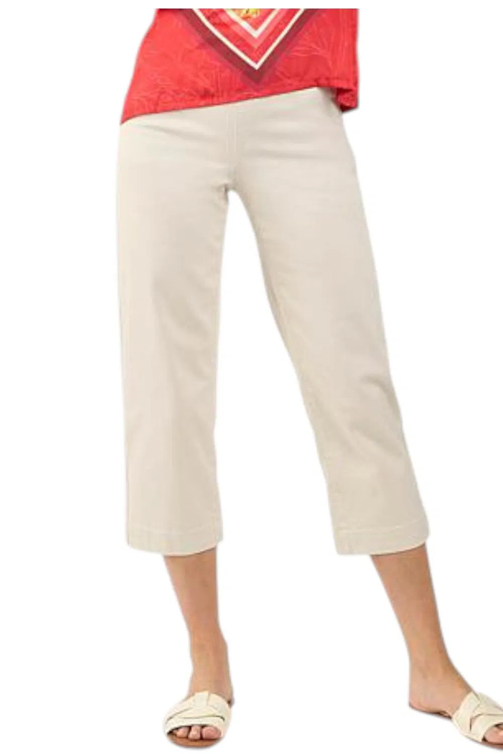 DG2 by Diane Gilman Women’s Classic Straight Leg Crop Jean White Sand