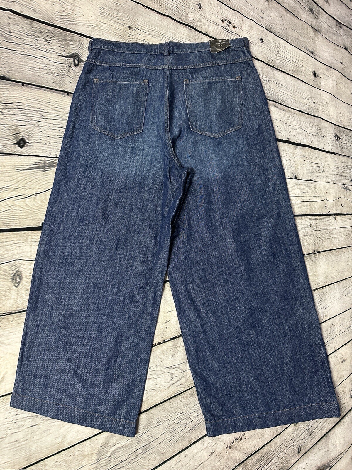Banana Republic Blue Flare Wide Leg Jeans Classic Style
