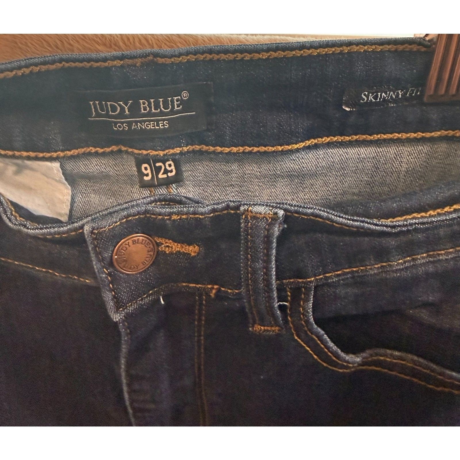Judy Blue Dark Wash Skinny Jeans High Rise Clean Non Distressed Denim Size 9/29
