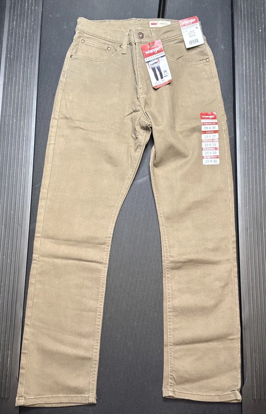 NWT Wrangler Five Star Athletic Fit Jeans Mens 29X30 Brown Stretch 112360009
