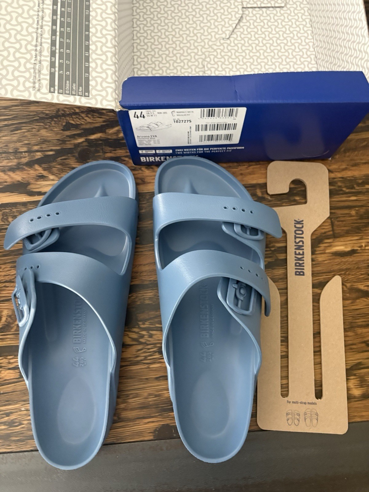 Birkenstock Arizona EVA elemental Blue 2-Strap Buckle Sandals EU 43 US 10