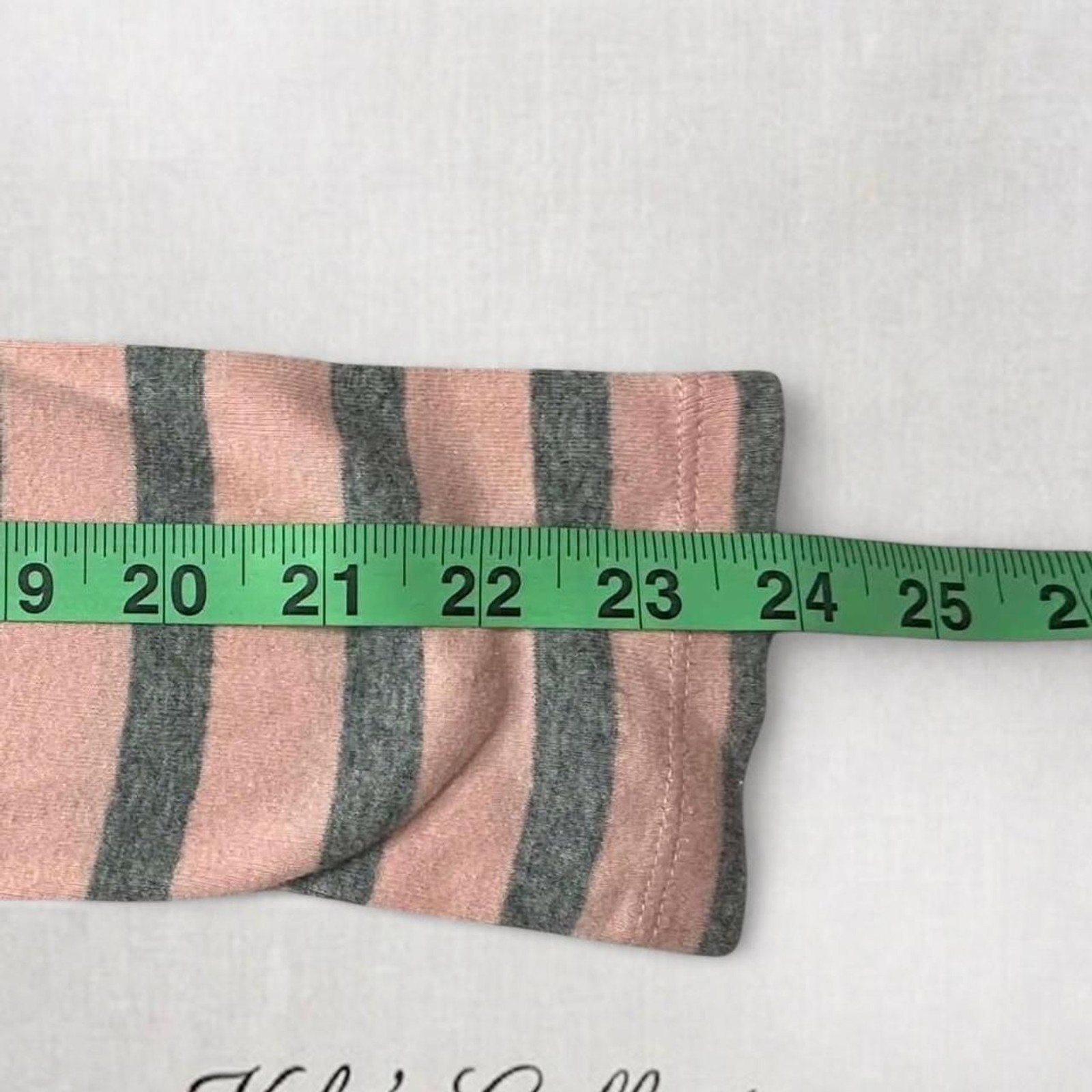 Y2K Style Striped Pink and Gray Casual Long Sleeve Top