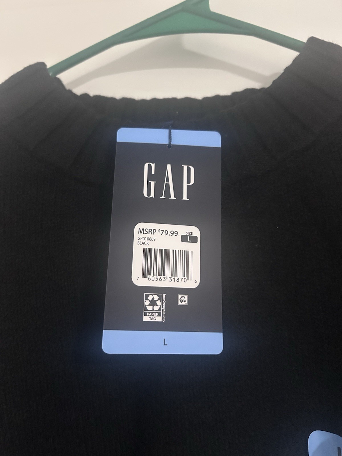 Gap Women’s Lightweight Tight Knit Relaxed Fit Crewneck Sweater size L