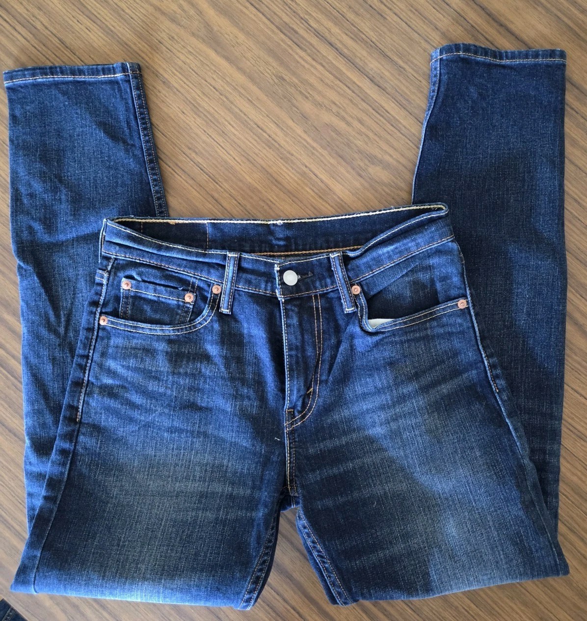 Levi’s 512 Men’s Blue Jeans 28×30 Slim Taper Fit Dark Denim