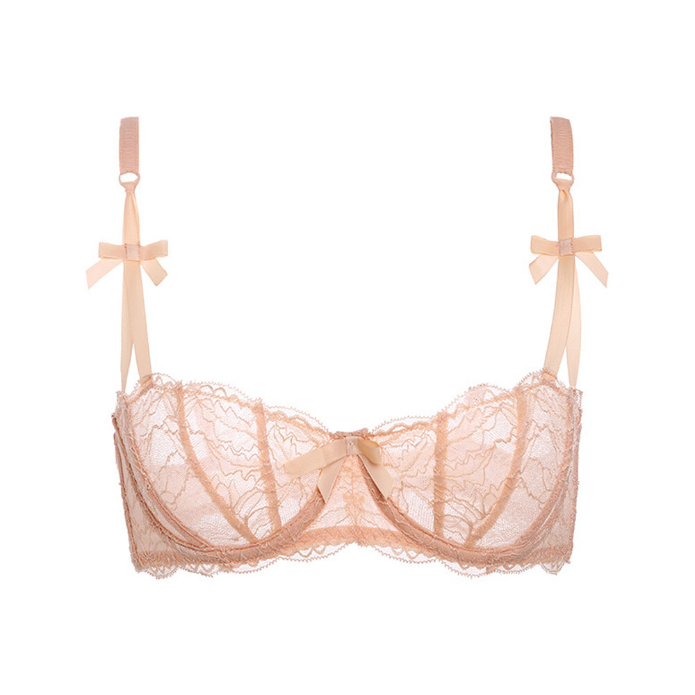 Half cup Sexy Women Bras Perspective Brassiere Lace Sheer Lingerie Underwear BH