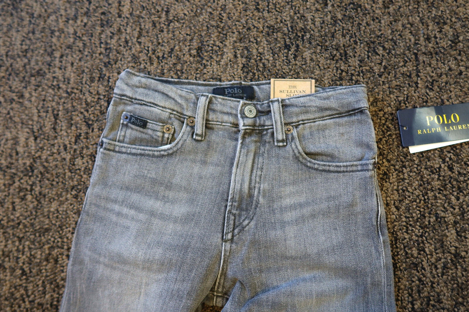 New Polo Ralph Lauren The Sullivan Slim Boy’s Jeans – Size 6 – Sadler (gray)