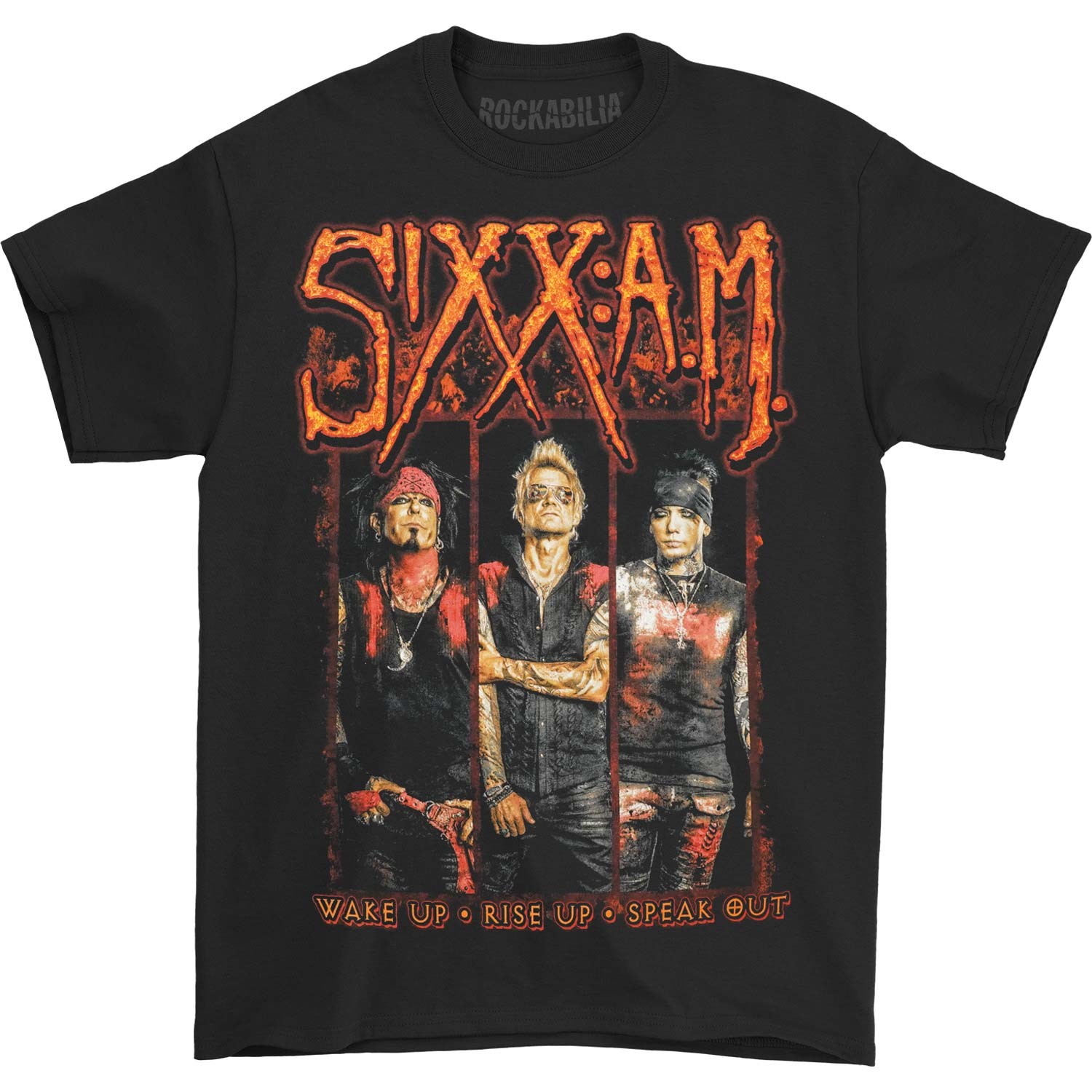 Men’s Sixx A.M. Original Damned 2016 Tour Concert T-shirt XXX-Large Black