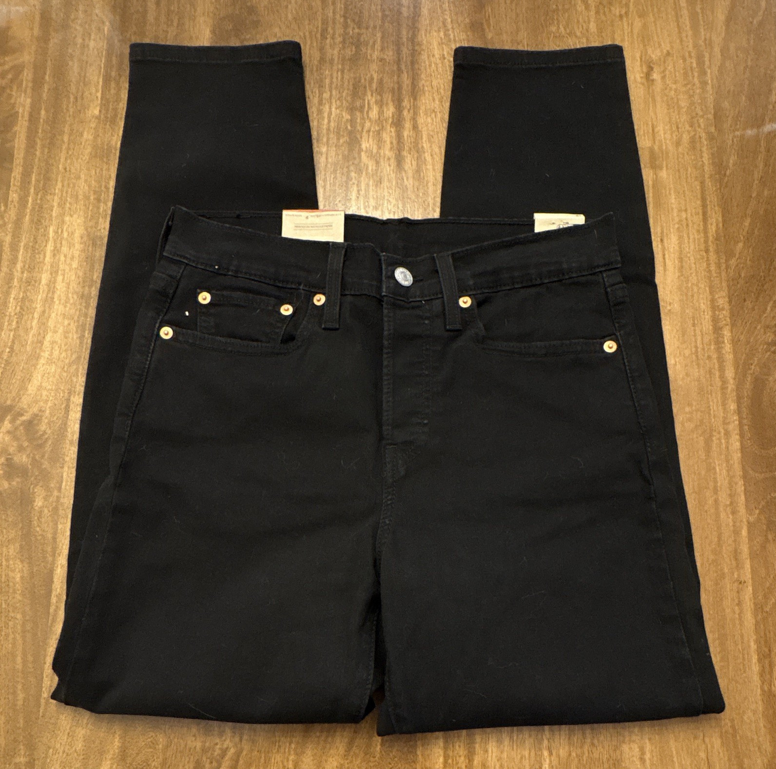 NWT Levi’s Women’s Black Dark Wash High Rise Slim Denim 5-Pocket Jeans Size 27