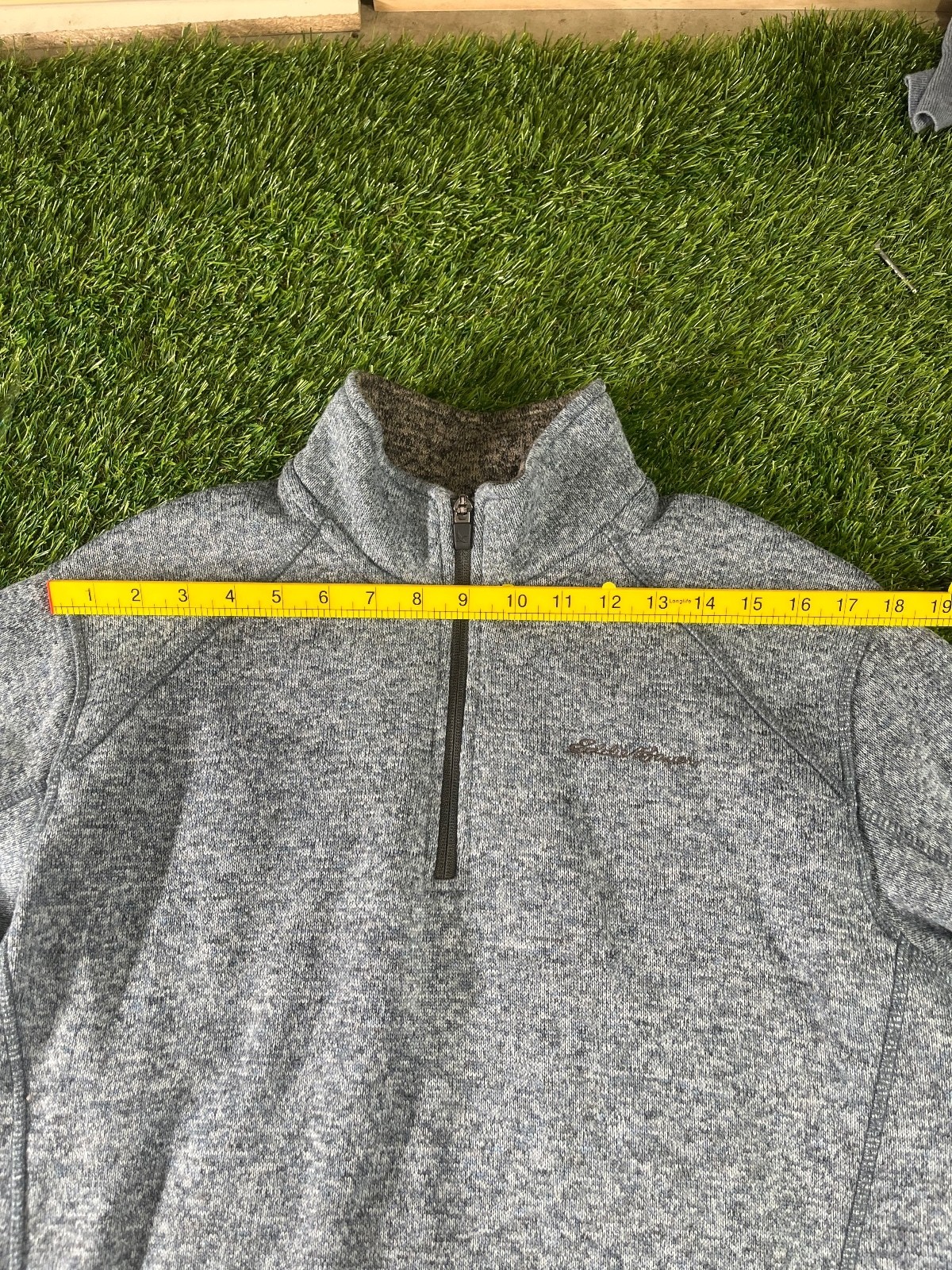 Eddie Bauer Men’s Large Gray Half-Zip Pullover Sweatshirt