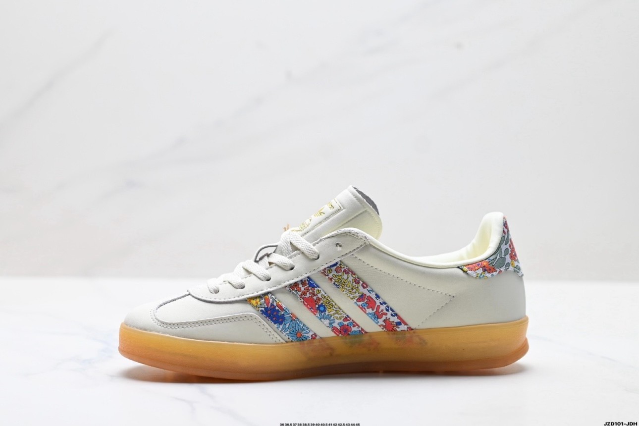 Liberty London x adidas Gazelle Indoor Floral Embroidery Off White JH7370 Women