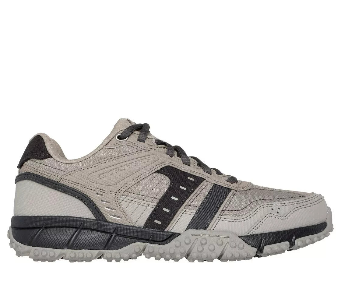 Skechers Men’s Hike Trail Walk Shoes Coffee Mesh Sport Casual Memory foam 237735