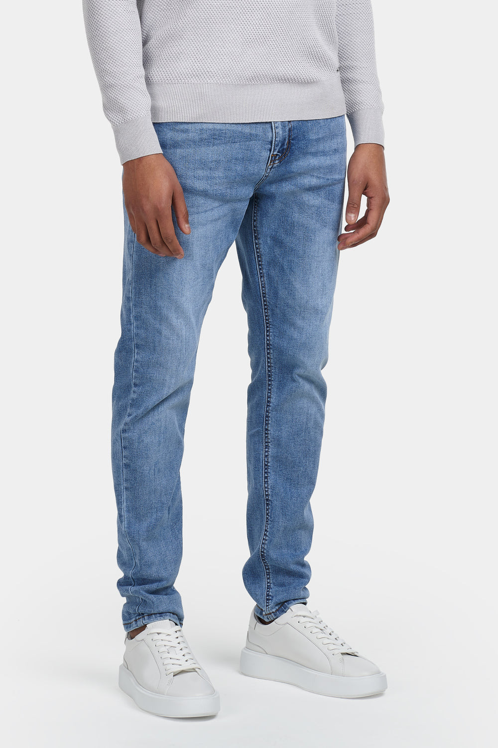 Mens Slim Fit Jeans Stretch Denim Pants Slim Skinny Casual Designer Jeans