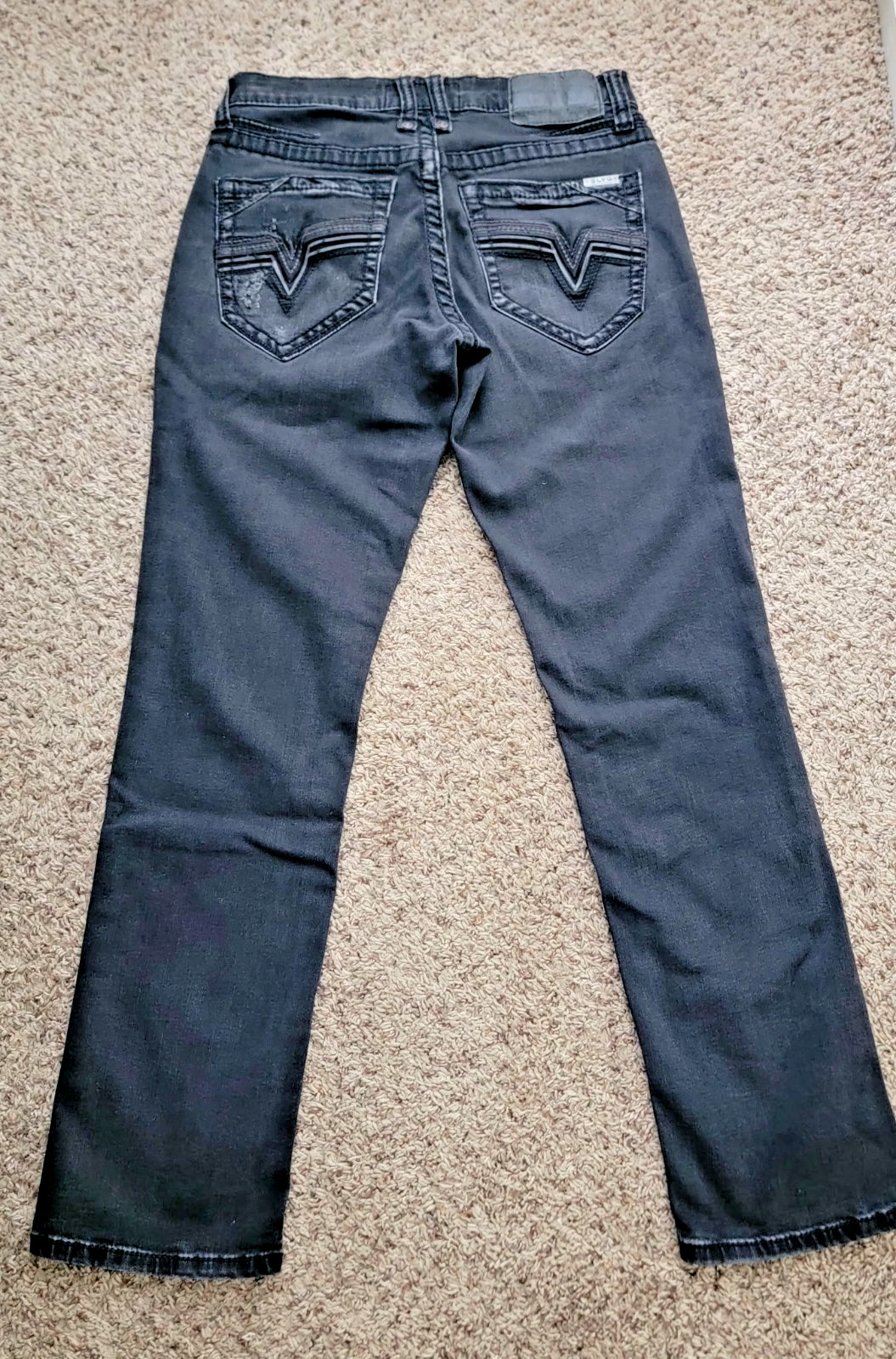 Salvage Supply Co Jeans Men 29×32 Faded Black Buckle Mayhem Straight
