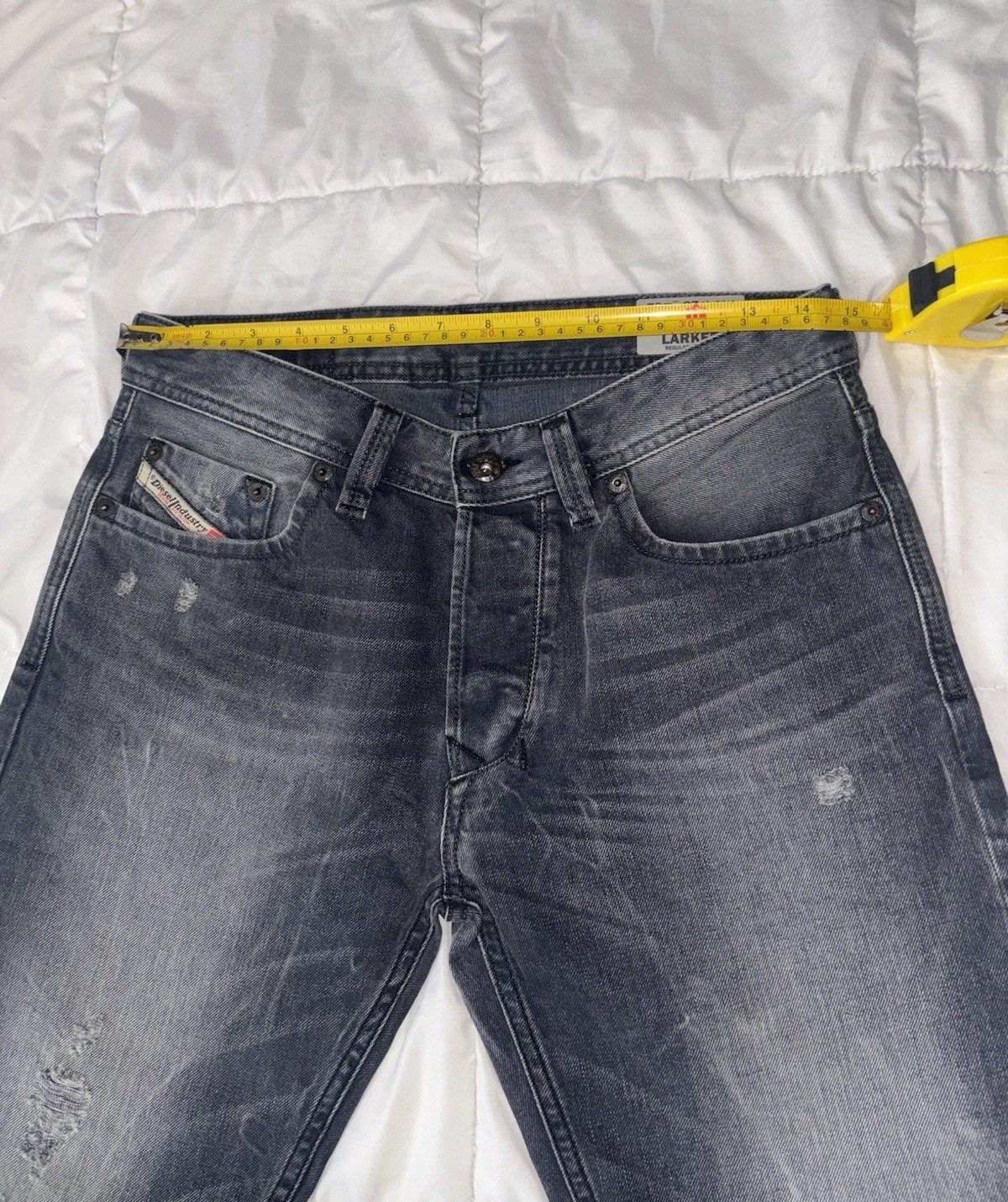 Diesel Larkee 2000’s Straight Jeans Men’s W28 L32 Grey Wash Distressed