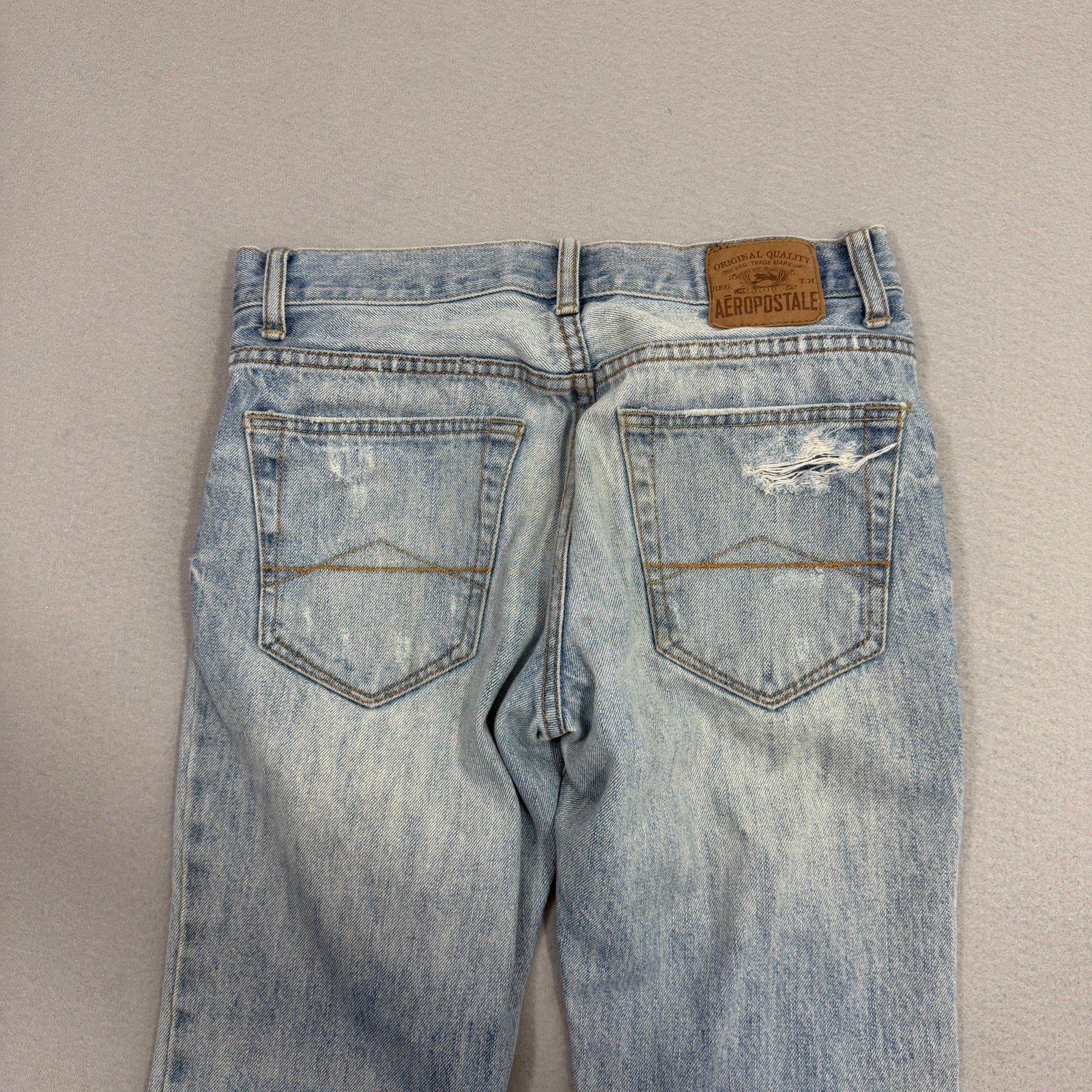 Vintage Aeropostale Driggs Slim Bootcut Jeans Men’s 28×30 Blue Distressed y2k