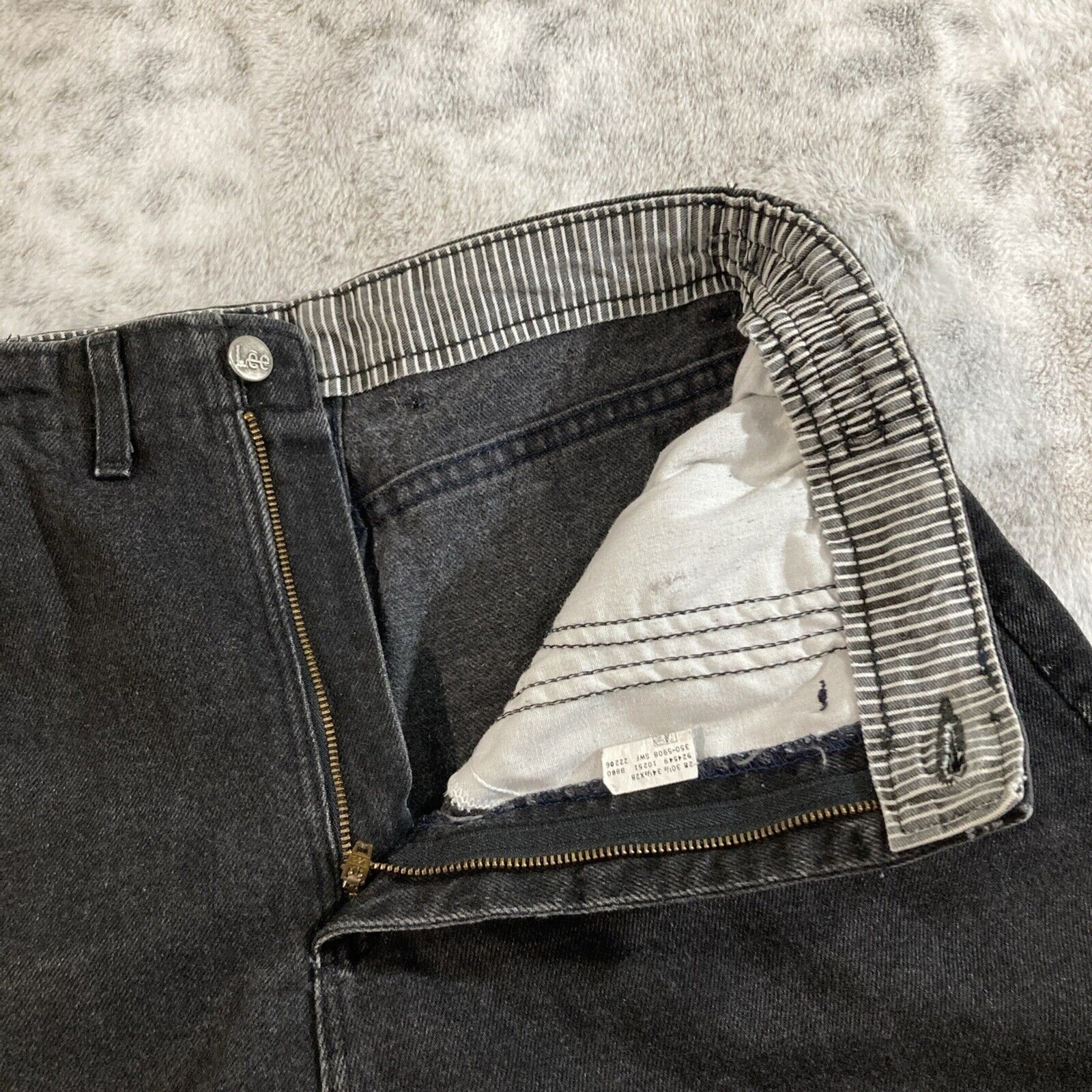 Lee High Waist Mom Jeans 30×28 14 Petite Union USA Made Denim Grandma Farmer 151