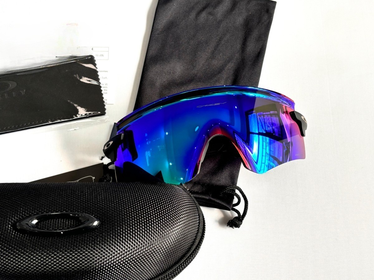 New Oakley Encoder Blue Black/Prizm Green Mirror Sunglasses for Outdoor Biking