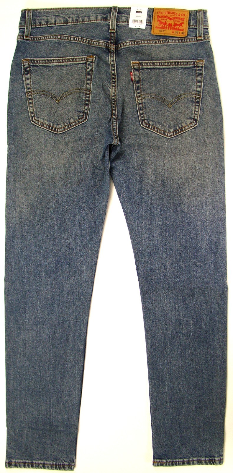 New Levi’s 512 Slim Taper Fit Men’s Jeans 33×32 Medium Blue Stretch FREE SHIP