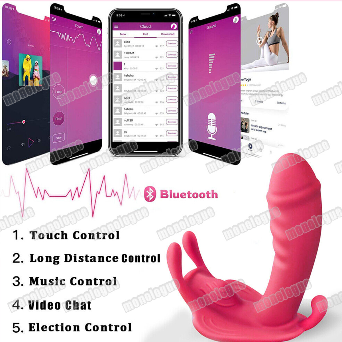 Vibrating Women Panties Massager Wearable Wireless APP Remote Control Underwear