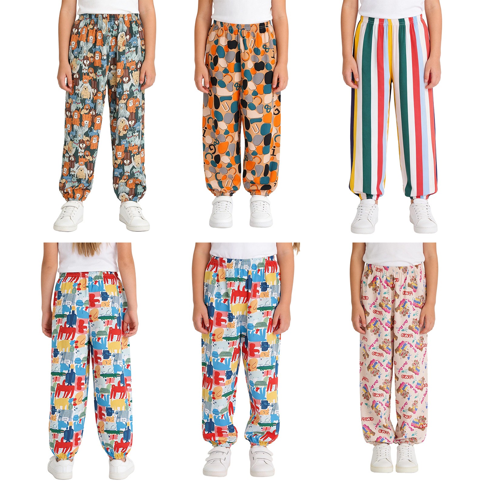 Unisex Kids Bloomers Walking Trousers Family Pants Park Casual Daily Wear Home