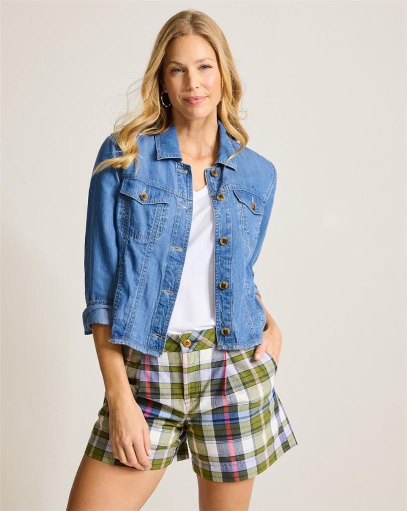 NWT Tommybahama Chambray O’Lei Linen-Blend Jacket