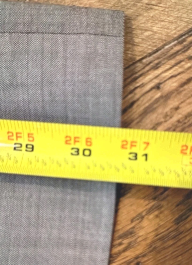 HUGO BOSS Men’s Gray Virgin Wool Single-Breasted Suit Jacket 42L Double-Vented