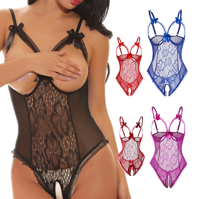 Women’s Sexy-Lingerie Babydoll Sleepwear Underwear Lace Dress G-String Nightwear