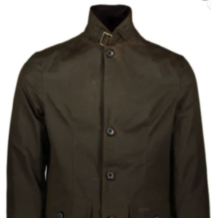 BARBOUR LUTZ Waxed Jacket Olive Rugged Sophistication MSRP$520 British Luxury