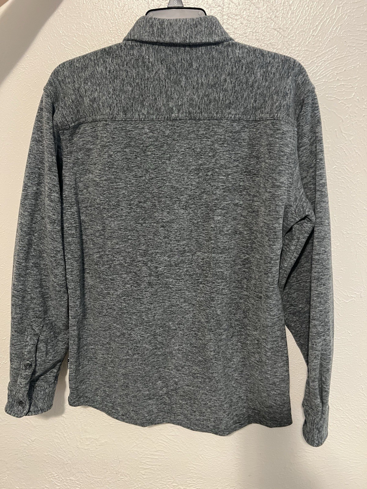Eddie Bauer Quest Fleece Shirt Men Small Gray NWT Long Sleeve Button Up $80 Msrp