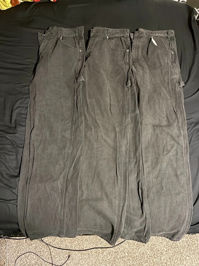Dickies Carpenter Jeans Size 32×34 Lot of 5 (Black and Brown) Work Pants