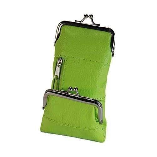 Womens Leather Cigarette and Lighter Case with Twist Clasp (Wine)