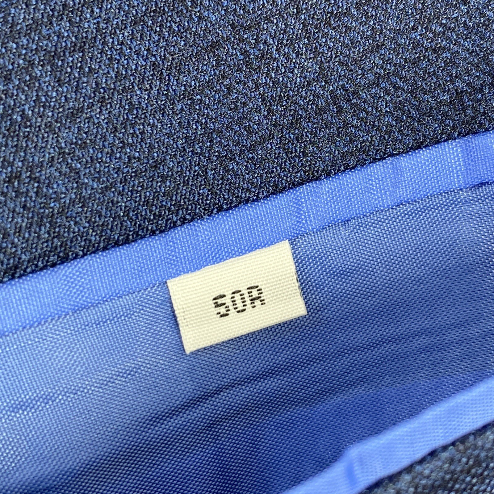 Lineage Men’s Sport Coat Blazer 50R Two Button Navy Rayon Poly Spandex Blend