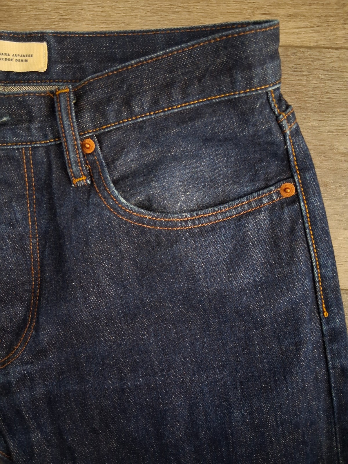 Gap Kaihara Japanese Raw Selvedge Denim Blue Jeans Button Fly Mens Size 31×28