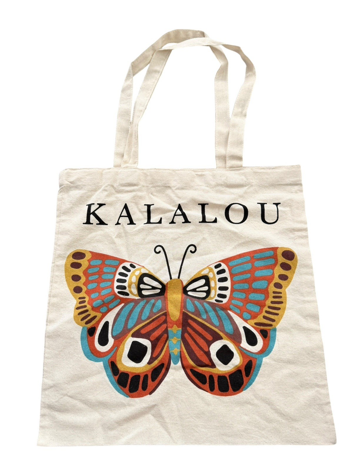 Kalalou Canvas Butterfly Tote Bag Classic Eco Friendly Boho