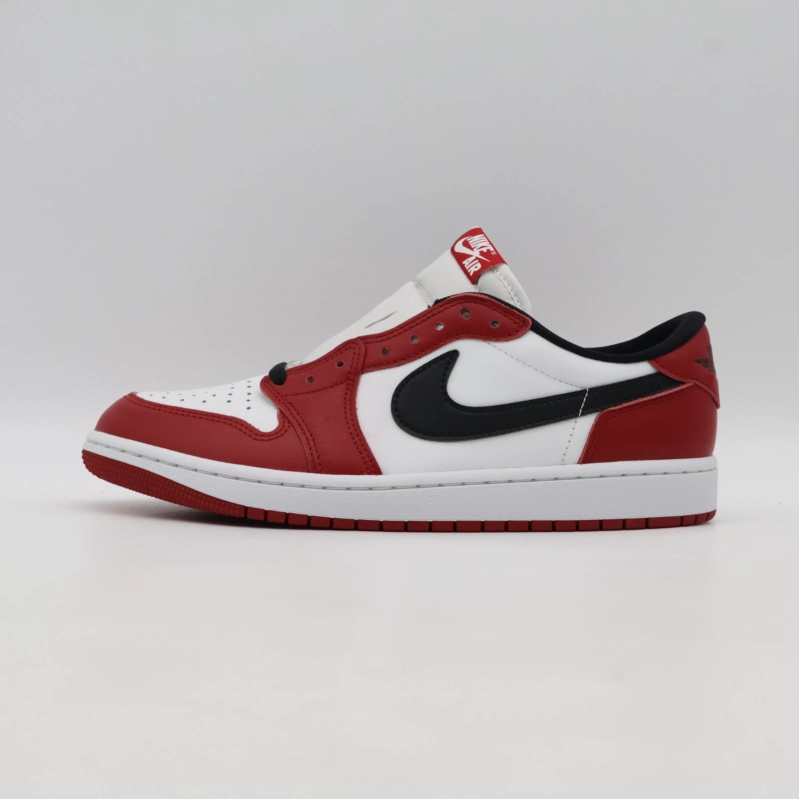Nike Air Jordan 1 Low White Red Black Leather Casual Sneakers Unisex HQ6998-600