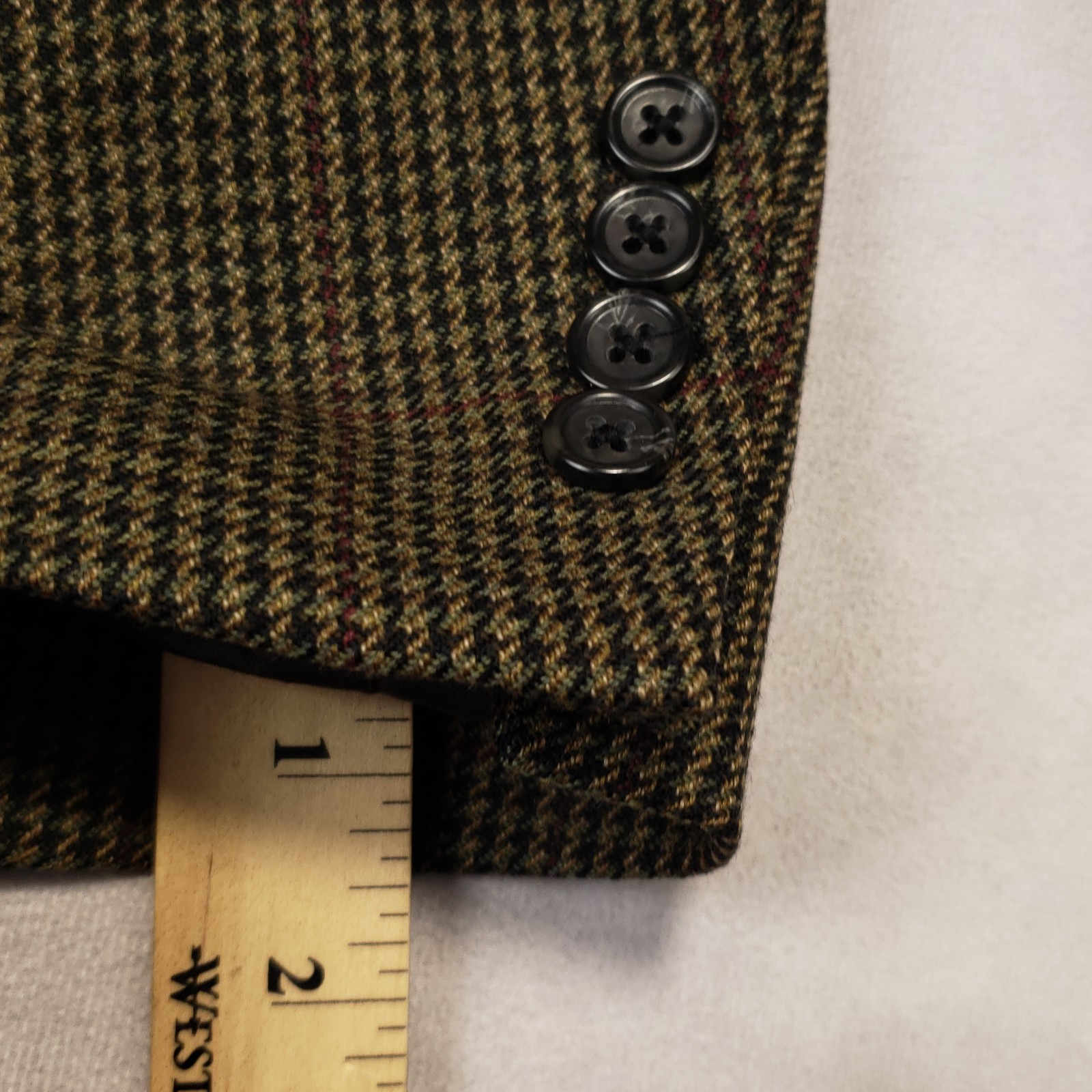 Jos A Bank Sport Coat Mens 43R Wool Houndstooth Two Button Single Vented Blazer