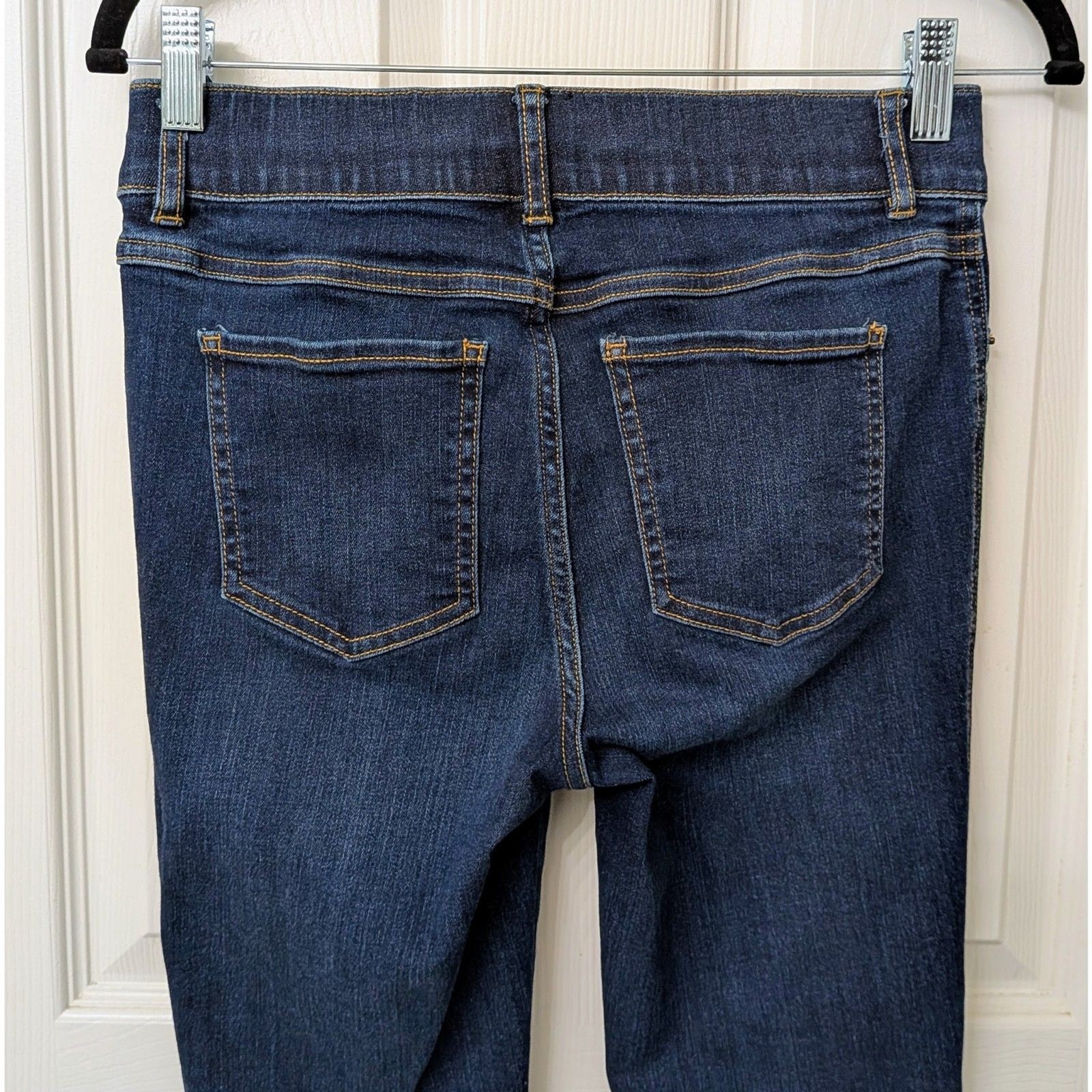 SPANX Pull On Denim Flair Jeans Dark/Med Blue Wash | SZ Small Petite