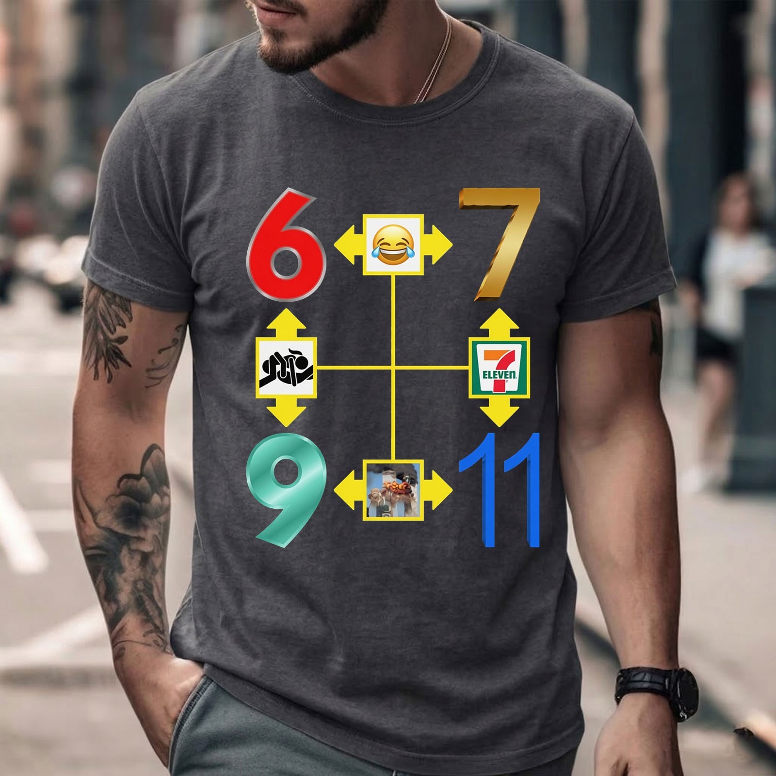 6-7 Shirt, 69 Shirt, 9/11 Shirt, Funny Shirt, 100% cotton short sleeve Shirt